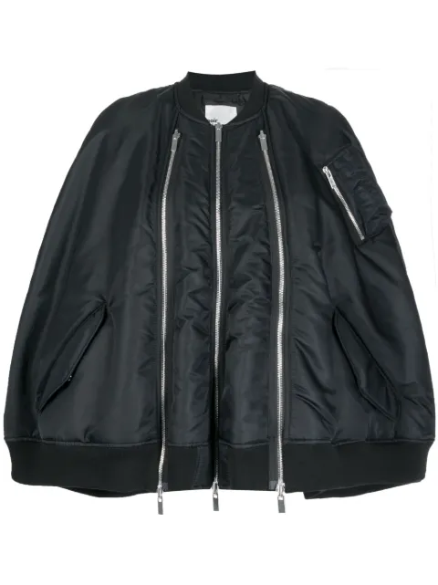 Noir Kei Ninomiya zipped padded cape Black 3LJ015