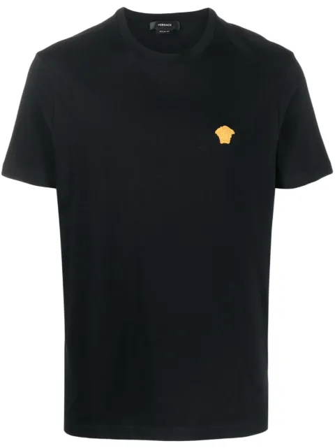 Versace Medusa embroidered T-shirt Black 10084811A08489