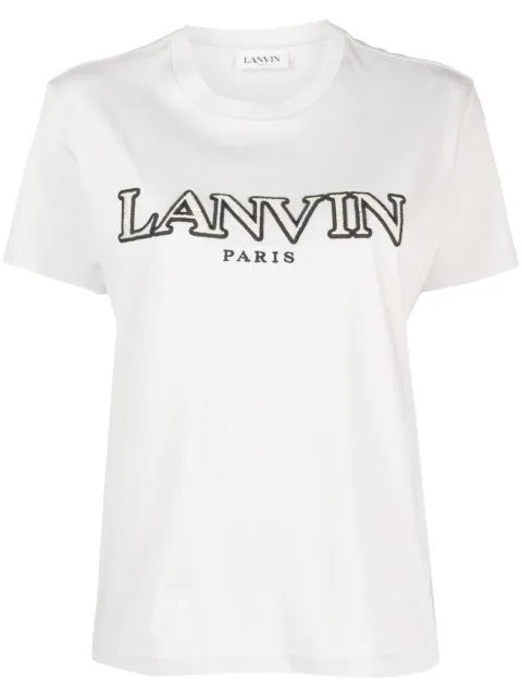 Lanvin embroidered logo T-shirt Grey RWTS0030J207A23