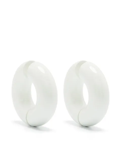 Uncommon Matters large Strato chunky-hoop earrings White TBOEA14ALABASTER