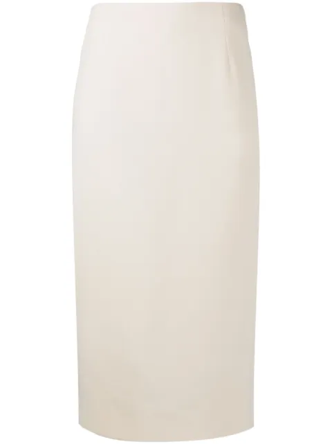 Alessandra Rich wool bouclé midi pencil skirt Neutrals FAB3396F4071