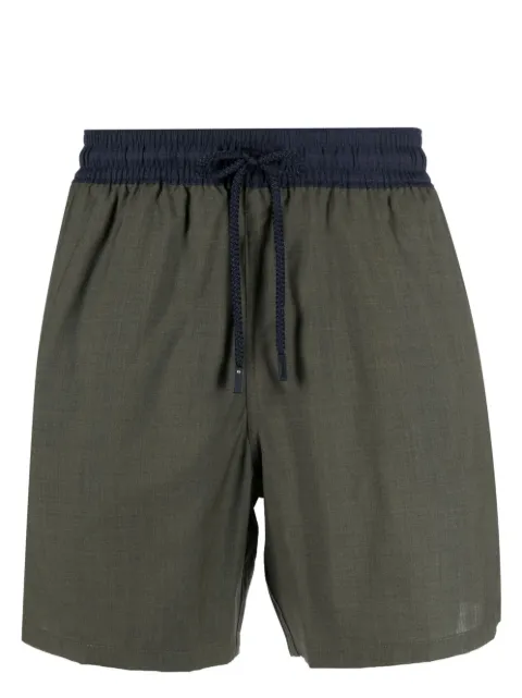 Vilebrequin contrast-waistband drawstring swim shorts Green MGUU3L49