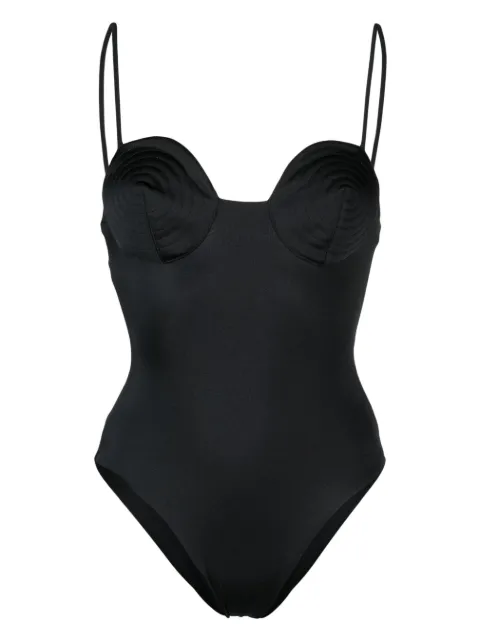 Noire Swimwear round-neck swimsuit Black NSW385