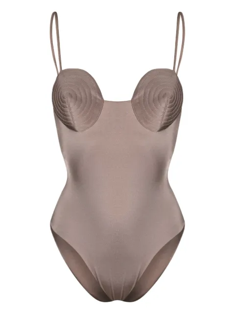Noire Swimwear round-neck swimsuit Neutrals NSW385