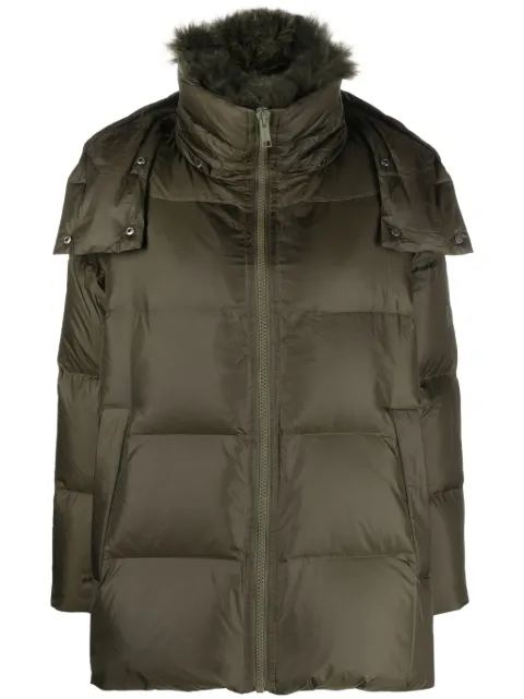 Yves Salomon hooded padded coat Green 24WFM01576M07W