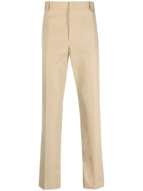 Alexander McQueen cotton cigarette trousers Neutrals 734234QVS35