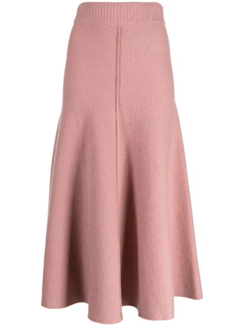 Pringle of Scotland fine-knit midi skirt Pink WSK060