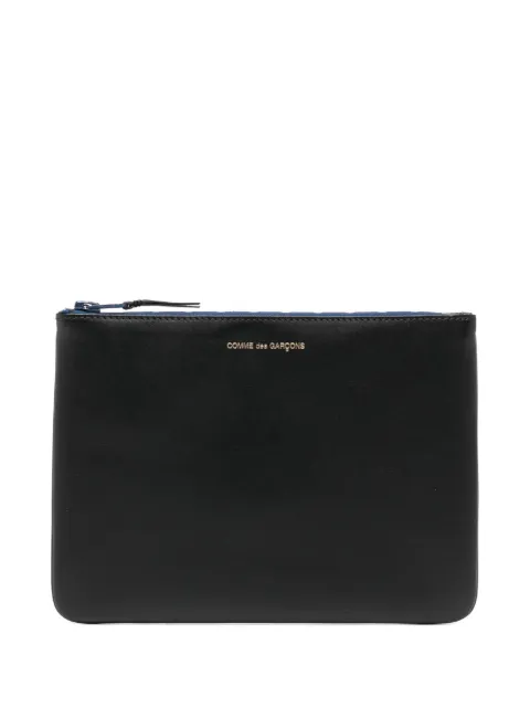 Comme Des Garçons Wallet debossed-logo leather wallet Black SA5100DONAVY