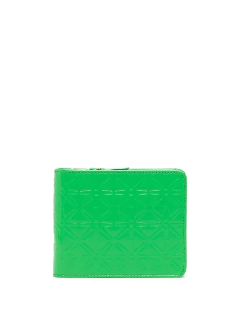 Comme Des Garçons Wallet embossed leather wallet Green SA910ECAGREEN