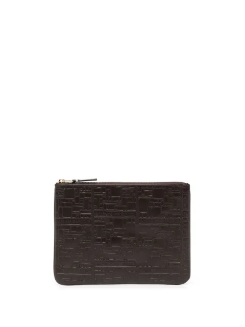 Comme Des Garçons Wallet logo-embossed leather wallet Brown SA5100EL