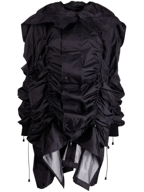 Junya Watanabe gathered-detail wool jacket Black JLC022