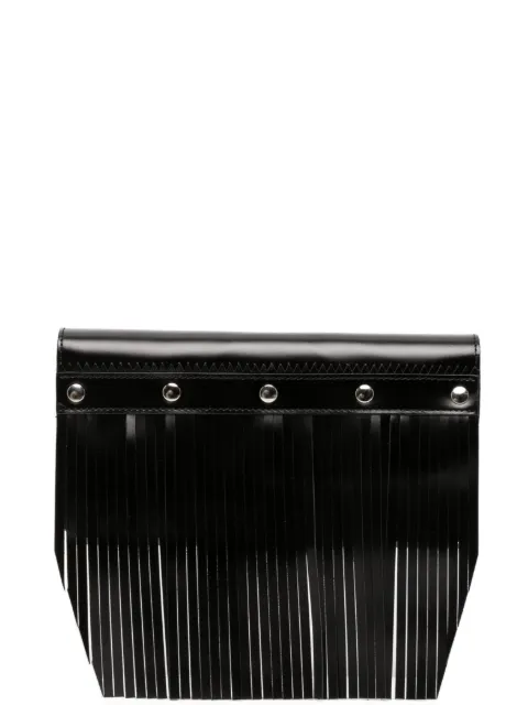 Comme Des Garçons Wallet stud-embellished fringed leather wallet Black SAJ12P6L1BLACK