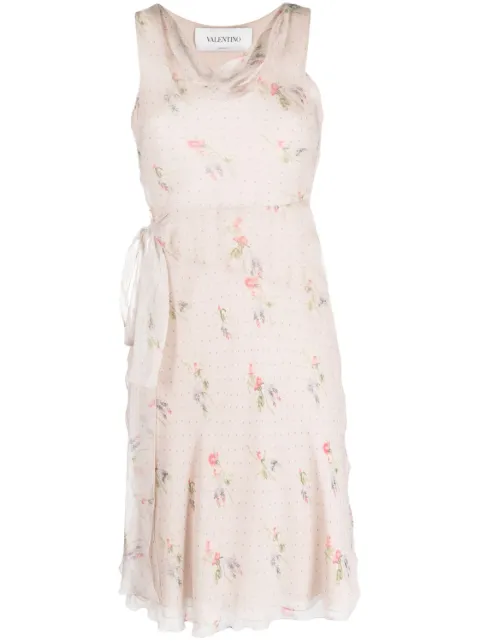 Valentino Garavani Pre-Owned 2000s floral print silk dress Pink HOLAVAL166