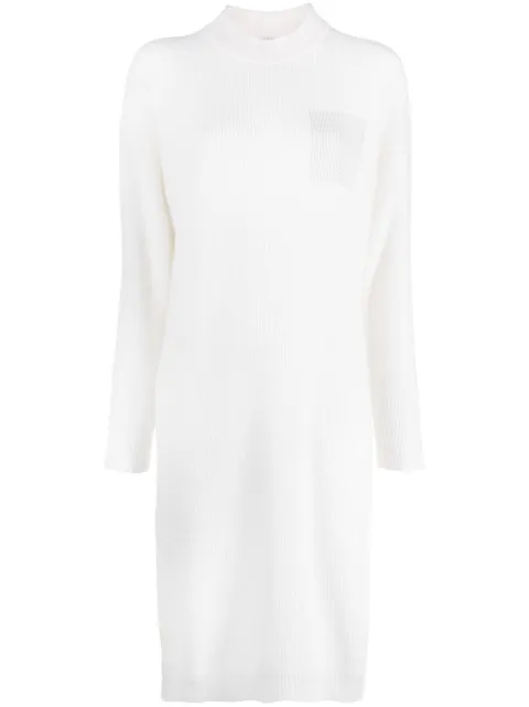 Peserico metallic-threading tricot midi dress White S92215F129018C