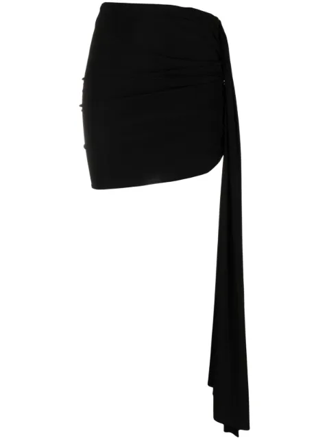 Magda Butrym draped asymmetric miniskirt Black 188723