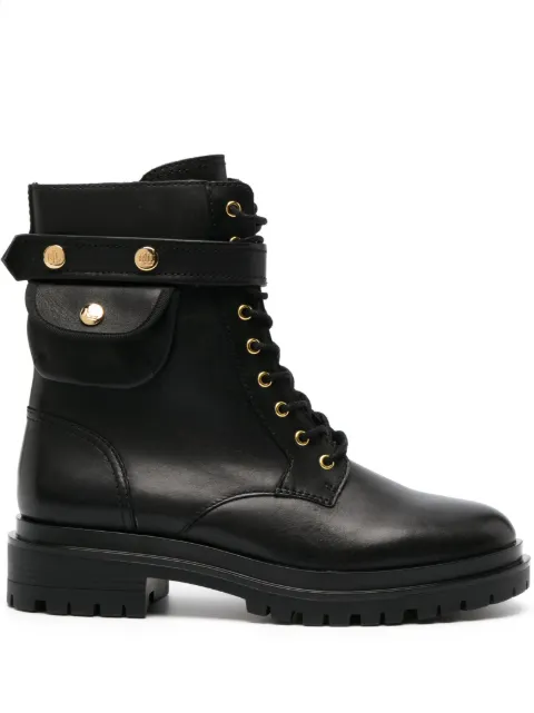 Lauren Ralph Lauren Cammie lace-up leather boots Black 802916475