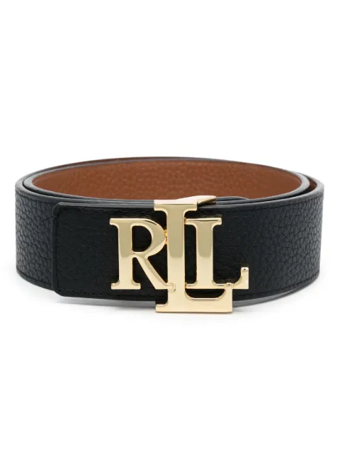 Lauren Ralph Lauren logo-buckle reversible leather belt Black 412912040