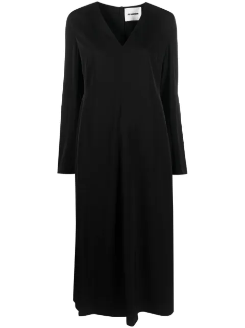 Jil Sander long-sleeve midi dress Black J01CT0140J65141