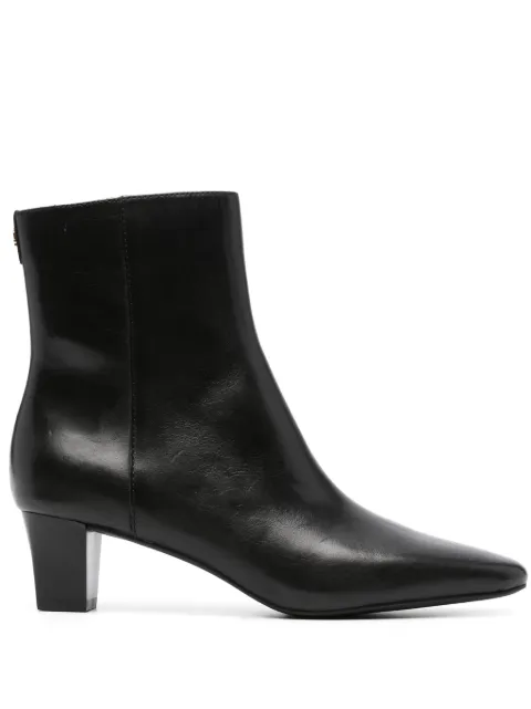 Lauren Ralph Lauren Willa Burnished leather ankle boots Black 802912365