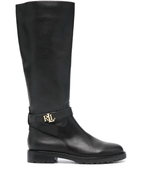 Lauren Ralph Lauren leather knee-high boots Black 802915444