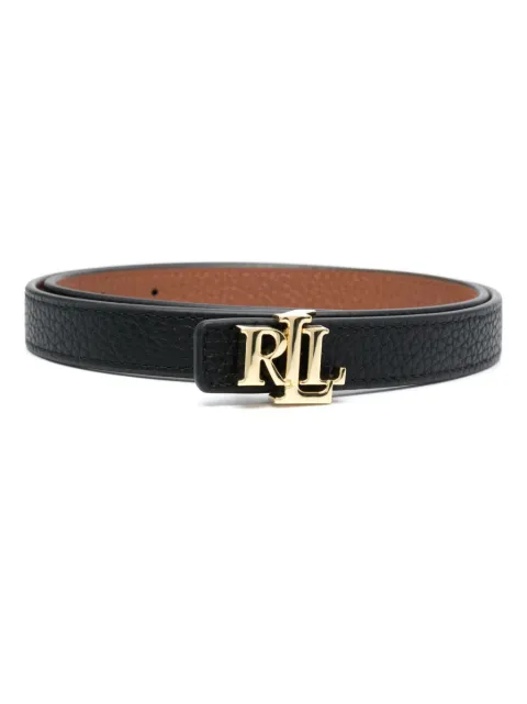 Lauren Ralph Lauren logo-buckle reversible leather belt Black 412912038001