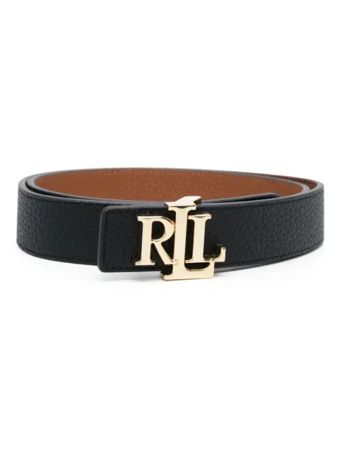 Lauren Ralph Lauren logo-buckle reversible leather belt Black 412912039