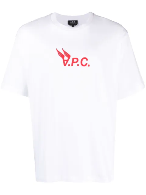 A.P.C. Hermance logo-print cotton T-shirt White COEIOH26294