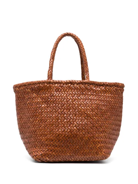 DRAGON DIFFUSION small Grace woven leather tote bag Brown 8813