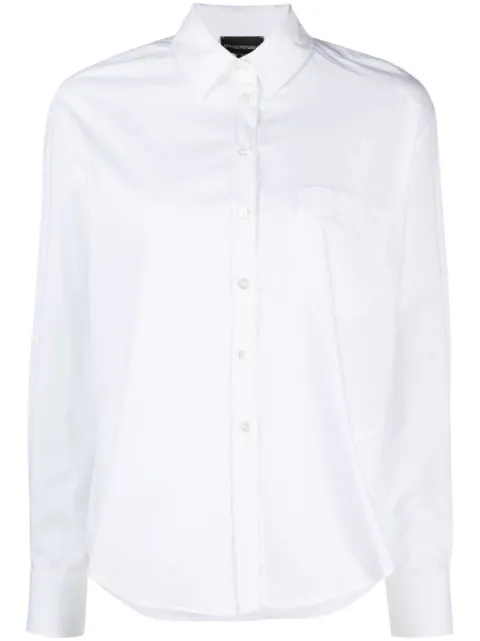 Emporio Armani long-sleeve cotton shirt White 6R2C672N0FZ