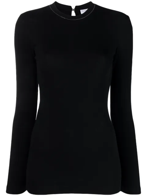 Brunello Cucinelli Monili bead-embellished top Black M0TC8BJ300C101