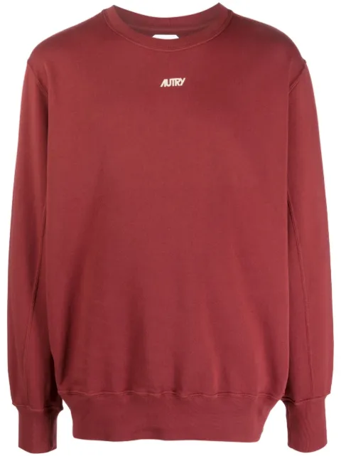 Autry logo-embroidered crew-neck sweatshirt Red SWBM416S