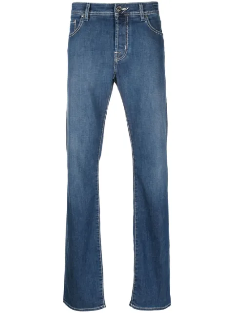 Jacob Cohën logo-embroidered straight-leg jeans Blue UQM0543S3989