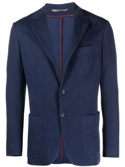 Canali single-breasted jersey blazer Blue J0147JJ01974