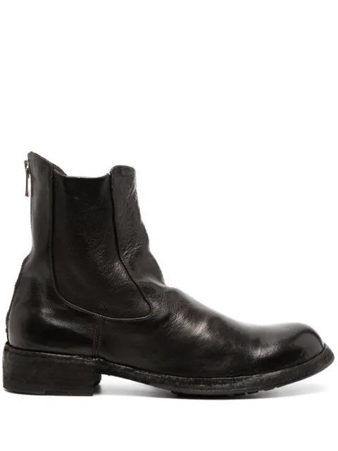 Officine Creative round-toe leather boots Brown OCDLEGR229IGNISD215