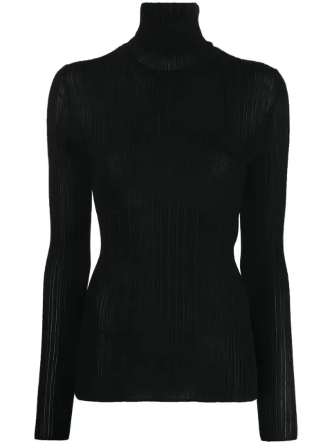 TOM FORD roll-neck ribbed-knit jumper Black MAK1268YAX570