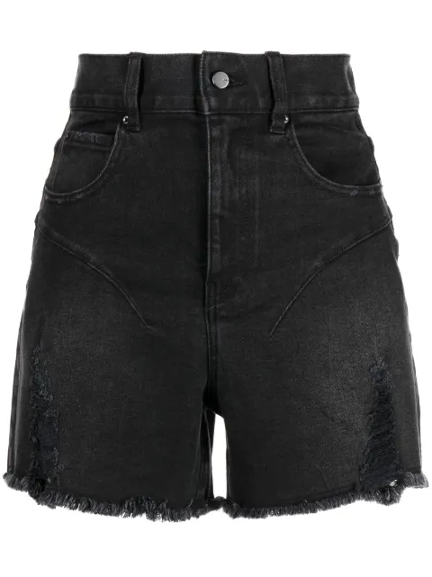 JNBY distressed denim shorts Black 5N6E14980