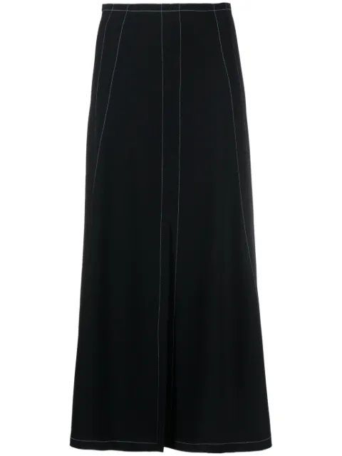 Stella McCartney front-slit midi skirt Black 630054SCA06