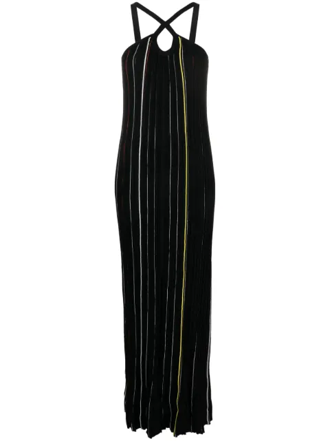 Sonia Rykiel striped knitted maxi dress Black 23E64R30