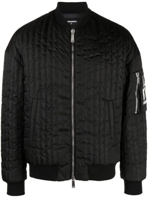 DSQUARED2 logo-patch bomber jacket Black S79AM0050S78232