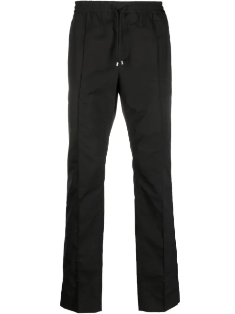 Valentino Garavani straight-leg drawstring cotton trousers Black VRB5229HD