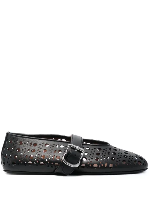 Alaïa Vienne laser-cut ballet flats Black AA3A029CK216