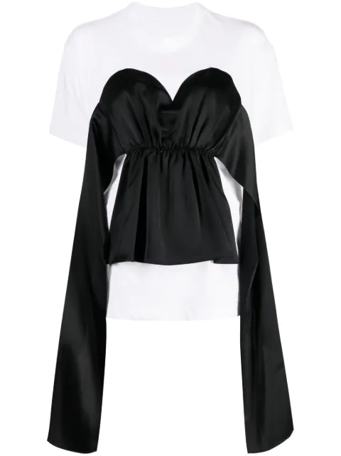 JNBY Bustier-embellished cotton T-shirt White 5N5110240