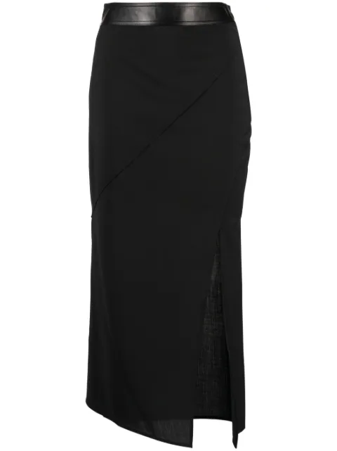 Helmut Lang panelled midi skirt Black N05HW301