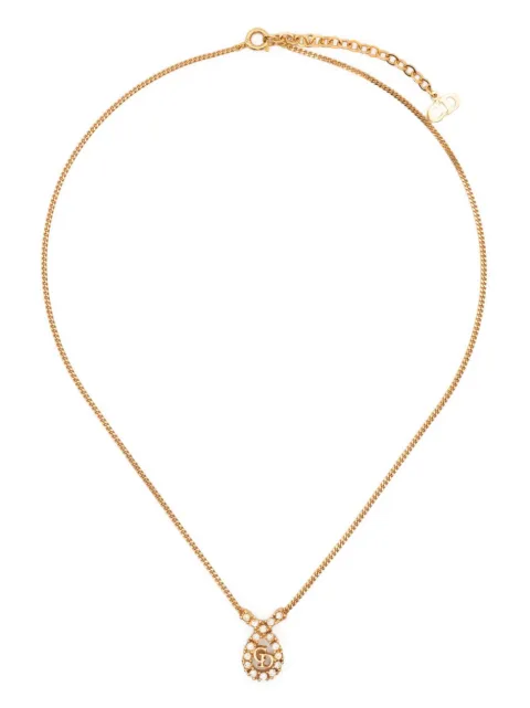 Christian Dior Pre-Owned 1990s CD pendant necklace Gold 150170