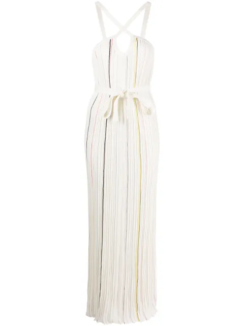 Sonia Rykiel striped pleated dress White 23E64R30