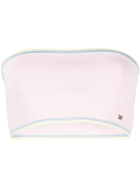 Sonia Rykiel contrasting-border bandeau knitted top Pink 23E57T49