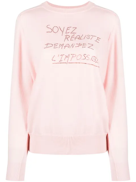 Sonia Rykiel rhinestone-embellished jumper Pink 23E46U29