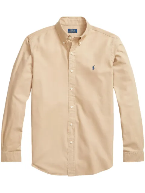 Polo Ralph Lauren Polo Pony button-up cotton shirt Neutrals 710889740001
