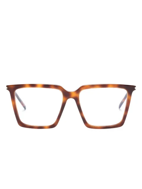 Saint Laurent Eyewear tortoiseshell square-frame glasses Brown SL474OPT
