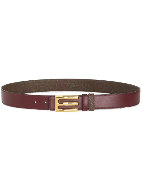 ETRO paisley-print reversible belt Red 1P0568501